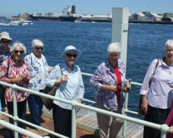 The Sisters and their companions board the boat at Fremantle which retraced the voyage of the first Sisters arrival in Western Australia
The pilgrimage walk on the 9th of April commenced at the Barrack Street Jetty in Perth.
