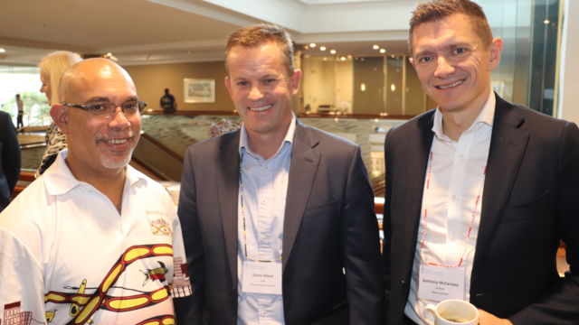 Michael West (Metropolitan Aboriginal Land Council), Grant Alleyn (Finance Advisory Council) and Anthony McFarlane (Mercy Connect)