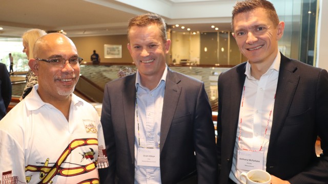 Michael West (Metropolitan Aboriginal Land Council), Grant Alleyn (Finance Advisory Council) and Anthony McFarlane (Mercy Connect)